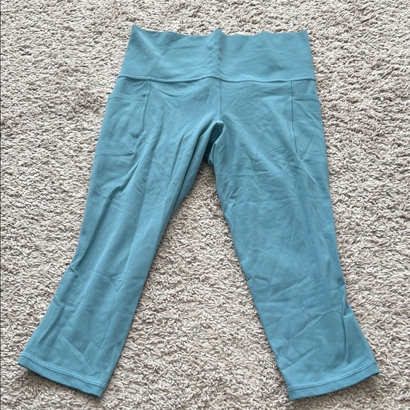 Athleta Pants - Athleta Cropped Blue Leggings with Pockets